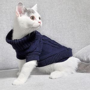 Ropa de Invierno de Punto de Lujo para Mascotas, Suéter para Perros Pequeños y Medianos, Suéter para Cachorros <span class=keywords><strong>Chihuahua</strong></span>, Suéter de Color <span class=keywords><strong>Puro</strong></span> - Product Image 4