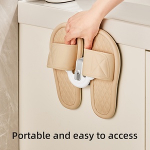 Wall-Mounted Plastic Slippers <b>Shoes</b> Rack for Living Room and Bathroom Practical Space-Saving <b>Shoes</b> <b>Holder</b> - Product Image 4