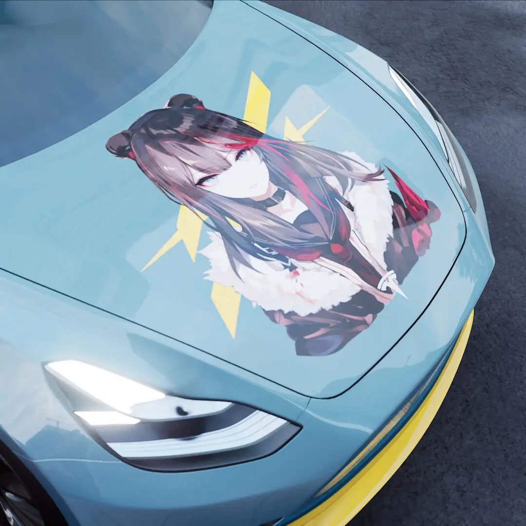 CARKOO Itasha 애니메이션 차량 후드 장식 데칼 컷 방수 맞춤형 자동차 스티커 자동차 바디