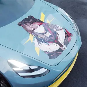 CARKOO Itasha Anime vehículo capucha decoración calcomanía corte impermeable personalizado coche pegatina para coches cuerpo