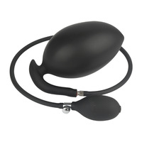 SM Plug anal gonflable et extensible pour usage féminin avec design chrysanthème à porter à l'arrière