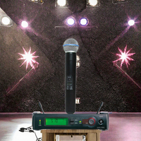 Nouveau système de Microphone sans fil SLX24/Beta58 UHF BETA58 casque sans fil cardioïde WL93 revers Lavalier micro scène karaoké DJ métal