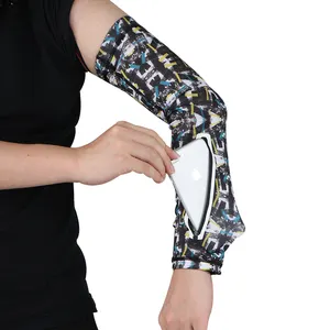 Elastische nahtlose kühle Arm manschetten für den Außenbereich Radfahren Outdoor Wear Ice Silk Arm manschetten Ultraviolett-Proof