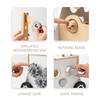 Chariot à outils multifonctionnel en bois pour enfants, assemblage et démontage, écrou, exercice de marche, jouet éducatif, trotteur pour bébé