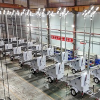 Tour d'éclairage solaire LED à rotation réglable à 360 degrés avec alimentation CC blanche pour éclairage de terrain multidirectionnel