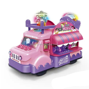 Alta calidad B/O dibujos animados universales juego <span class=keywords><strong>de</strong></span> simulación casa <span class=keywords><strong>juguete</strong></span> mini helado coche camión juguetes para niños con luz y música - Product Image 2