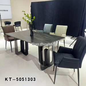 <span class=keywords><strong>Table</strong></span> à <span class=keywords><strong>manger</strong></span> en marbre à la mode avec pieds en acrylique Livraison rapide Chine Fournisseur - Product Image 2