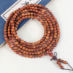 Burmese Rosewood 5mm Buddhist Prayer Beads 216 Beads Chinese Style Wooden <b>Bracelet</b> Unisex Religious Ceremonies - Product Image 3