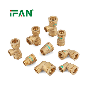IFAN Fabricant chinois Raccords de compression en <span class=keywords><strong>laiton</strong></span> forgé pour tuyaux, coudes, tés et raccords à douille, pour HDPE - Product Image 4