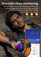 Nouvelle montre connectée pour homme, 1000 mAh, lampe torche LED, suivi de la forme physique, du sport et de la santé, 1,7 pouce, étanche IP68, durable et résistante à l'usure