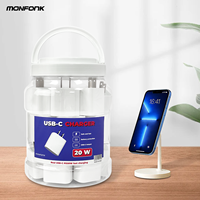 Monfonk Superstore adaptor daya khusus Pd 20W USB C pengisi daya ponsel botol untuk pengisi daya iphone pengisi daya Cepat