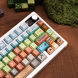 Keycaps sur le thème de Minecraft, 136 touches, profil Cherry, PBT, sublimation de la couleur, pour clavier mécanique MX <span class=keywords><strong>Switch</strong></span> 61/64/68/104 - Product Image 2