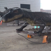 Modèle d'animatronique de grande taille de lézard préhistorique personnalisé à vendre, robot Megalania de l'ère glaciaire pour exposition ou musée naturel