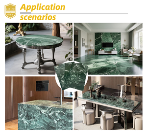 LESIFU 2025 Color de piedra de mármol verde Hoja laminada HPL Nuevo diseño Panel de alto brillo - Product Image 4