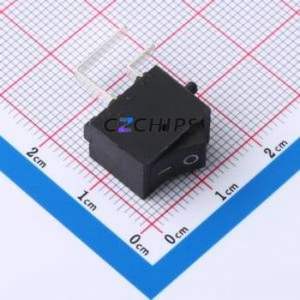 HX KCD11-BL Rocker Switch Through hole Component (THT) Switch Without Solder Tab Black 3A - Product Image 1