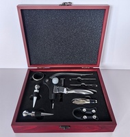 Coffret Cadeau d'Accessoires à Vin Personnalisables en Bois avec Logo Gravé au Laser, Tire-Bouchon Décapsuleur pour Mariages – Fournisseur Direct Usine