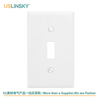 USLINSKY PROMOTION EXCEPTIONNELLE Plaque murale en plastique pour boîtier de commutation double 1 poste, certifiée ETL, taille standard, IP45, installation facile, 4.57x2.76"