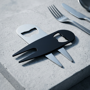 Fourchette de <span class=keywords><strong>golf</strong></span> et décapsuleur en acier inoxydable de 11 cm, directement de l'usine, portable, avec logo laser personnalisé, décapsuleur de bière, approvisionnement en gros OEM - Product Image 2