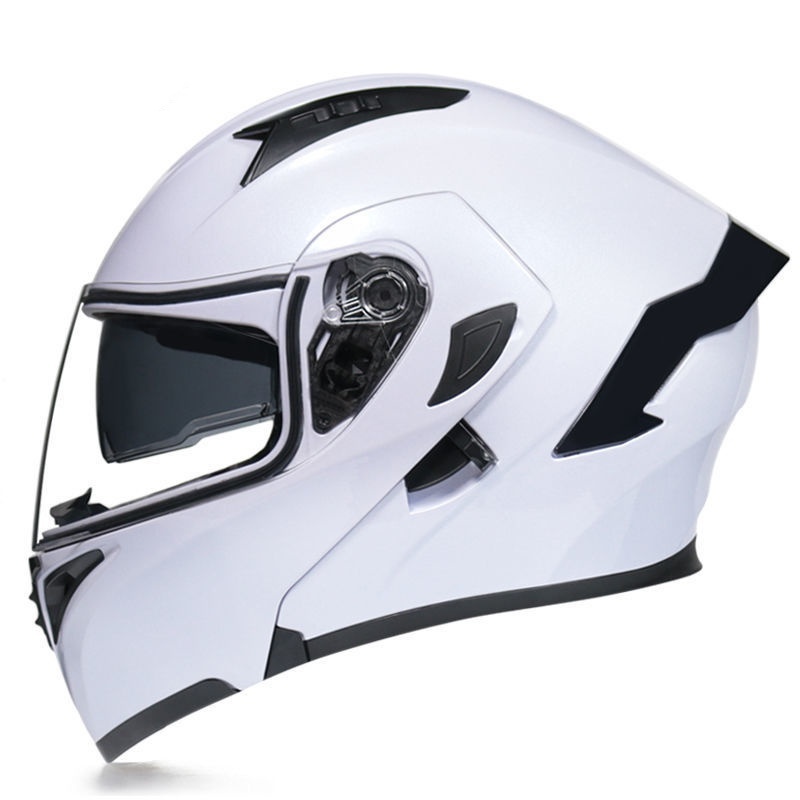 White with Transparent Visor