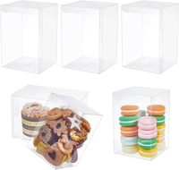 Boîtes d'emballage rectangulaires auto-érectables en PVC transparent personnalisées en vinyle PET avec revêtement UV et pelliculage mat