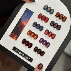 Ensemble de vernis à ongles gel UV effet œil de chat, 10 couleurs, sans odeur, gel magnétique pour ongles avec panneau d'affichage pour salon - Product Image 1
