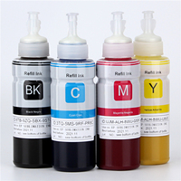 Goosam Goosam tinta pewarna isi ulang 100ml 664 T664 kompatibel untuk Epson Ecotank L130 L120 L220 L300 L310 L385 L1300 pencetak