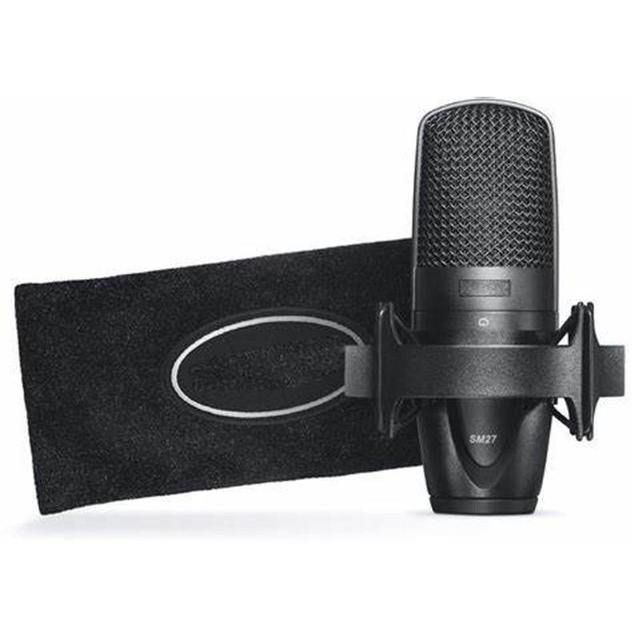 SM27 Cardioid Condenser Wired Microphone 24K Gold Mylar Diaphragm XLR for Vocal Guitar Piano Studio Recording