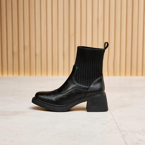 <span class=keywords><strong>Botas</strong></span> de Media Caña de Cuero Genuino Vintage Hechas a Mano para <span class=keywords><strong>Mujer</strong></span>, Otoño Invierno 2025, de Lujo, con Suela Gruesa - Product Image 5