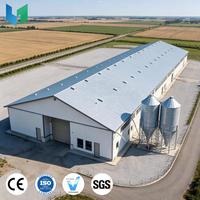 Ferme moderne design poulailler Nouvelle ferme de poulet en acier bon marché avec hangars Abri de ferme avicole bâtiment vente