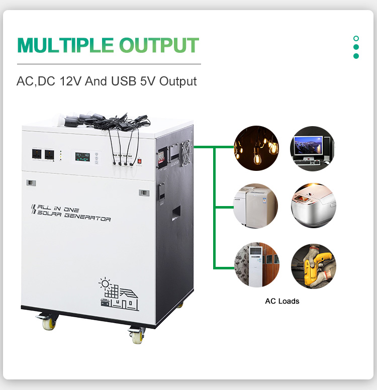 Complete Solar Power System Home 48v Dc to 220v Ac 2kw 3kw 4kw Solar Energy System 5kw Kit Set
