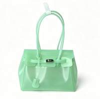 Sac fourre-tout personnalisé en gelée couleur unie, étanche, transparent en TPU, pour femme, haute qualité, été, shopping, concert, holographique
