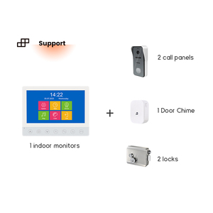 Kit de vidéophone 4 fils avec écran 7 pouces, design résistant aux intempéries, installation facile, moniteur IPS, réglage du volume et de la luminosité - Product Image 4