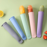 Moules de barre de yaourt réutilisables enfants silicone réutilisable bricolage popsicle smoothie crème glacée tube à presser avec couvercle