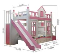 YQ JENMW haute qualité et Durable maternelle lit en bois/lit superposé pour enfants enfants Double lit en bois meubles de chambre ensemble de chambre