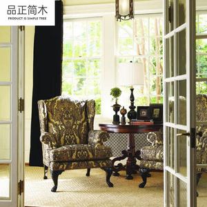 Sillón Individual <span class=keywords><strong>de</strong></span> Madera Maciza Importada Estilo Americano Rústico con Respaldo <span class=keywords><strong>de</strong></span> Alas Tallado, Cómodo Sillón <span class=keywords><strong>de</strong></span> Ocio Tipo Tigre Personalizable - Product Image 2