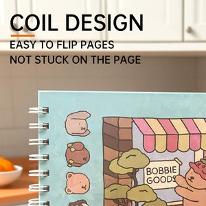 Libro da Colorare Orsetto con Copertina Olografica Laser a Spirale, Tema Paesaggio Kawaii, per Bambine e Bambini, Antistress, Regalo per la Casa - Product Image 3