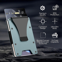 Dompet Pria Aluminium Premium RFID untuk Promosi, Tempat Kartu Bisnis, Tempat Kartu