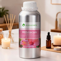 Huile parfumée à l'hibiscus, forme liquide, stable pour les applications de bougies et de savons, sans résidus de solvants, sans additifs