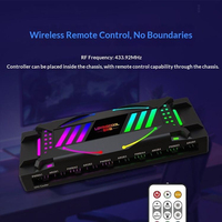Controlador de Ventiladores ARGB, Hub PWM con Control de Temperatura, Cable Divisor RGB de 3 y 4 Pines, Cable de Sincronización para Refrigeración de PC Gaming