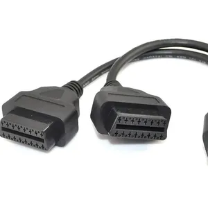 OBD II Splitter uzatma Y J1962 16 Pin kablo erkek çift dişi kordon adaptörü