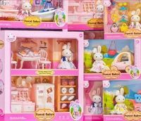 Jouet de Château de Lapin en Peluche Transfrontalier, Adorable Poupée Lapin, Grande Maison de Dessert, Cadeau d'Anniversaire pour Fille et Enfant