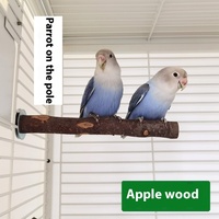 Fournitures pour perroquets Cage à oiseaux en bois de pomme écologique Support pour perroquets Bâton à gratter pour l'exercice des griffes des oiseaux Entraînement Utilisation intérieure et extérieure