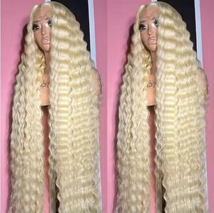 Pelucas de Cabello Virgen Brasileño YUNSEN al por Mayor, Liso Rubio Miel 613, Densidad 250, 13x6 HD Transparente para Frente de Encaje Doble - Product Image 3