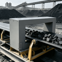 Detector de Metales Tipo Túnel con Banda Transportadora, IP54, Alarma, Anti-Interferencia, Protección para Trituradoras, Garantía, Fluorita