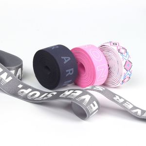 Eco-friendly 2.5Cm Wide Silicone Gripper <b>Elastic</b> Tape Soft Printed Logo <b>Elastic</b> Waist Band - Product Image 4