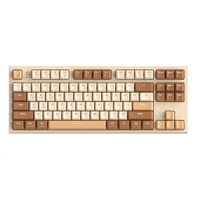 Free Wolf M88 2.4Ghz Wireless BT Dual Mode Full Size USB-C Programmable Red Axis Gaming Mechanical Keyboard