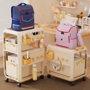 Multi Functional Student Storage Cart With <b>Wheels</b> 3 Layers Easy Cleaning Office Organizer For Books And <b>Backpacks</b> - Product Image 1