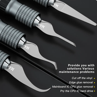 MaAnt Jeu de lames multifonctionnelles pour enlever la colle avec une dureté élevée pour téléphone portable Carte mère Puce CPU IC Scraper Pry Knife Tool