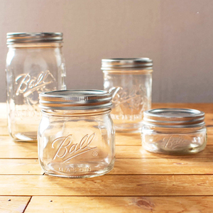 Wide Mouth Glass Mason Jar Hermetic Glass canning Jam Bottle Food Glass Storage Jar with lid B2372