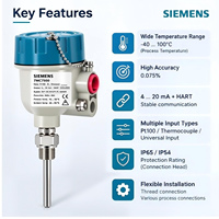 Transmetteur de température industriel Siemens 7MC7500 haute précision 4-20mA HART avec sonde en acier inoxydable